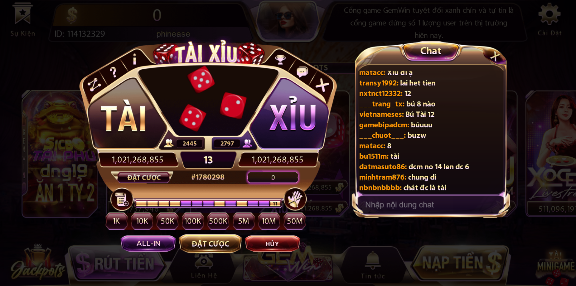 Tài Xỉu MD5 – Trò Chơi Công Nghệ Hiện Đại tại Gemwin